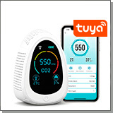 Умный автономный Tuya Wi-Fi датчик-детектор 3 в 1 - «HTI-0131-WT» Умный автономный Tuya Wi-Fi датчик-детектор 3 в 1 - «HTI-0131-WT»